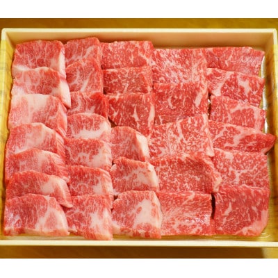 あか牛焼肉食べ比べ 500g(ロース250g、カルビ250g)(益城町)