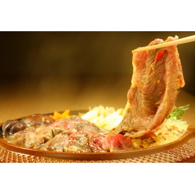 あか牛肩ロースすき焼き・しゃぶしゃぶ用500g(あか牛肩ローススライス500g)(益城町)