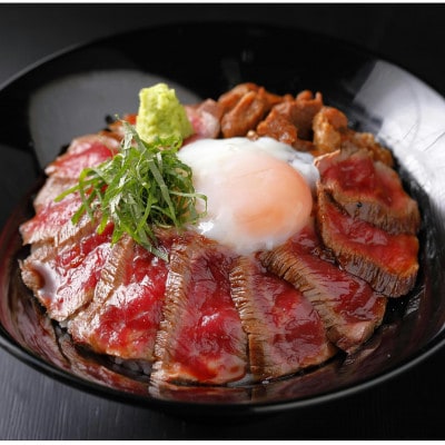 あか牛丼(4人前)セット(あか牛モモ200g×2、あか牛のたれ40g×6)(益城町)