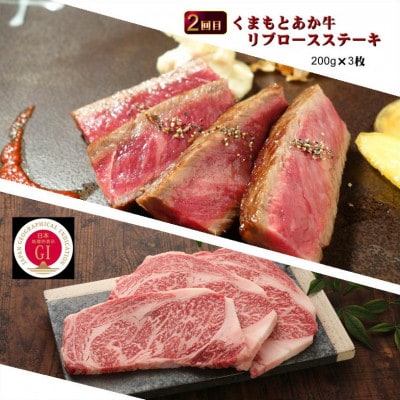 【毎月定期便】【GI認証】くまもとあか牛 食べ比べ Aセット(益城町)全3回