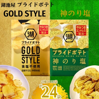 湖池屋　GOLD STYLE&神のり塩 24袋セット