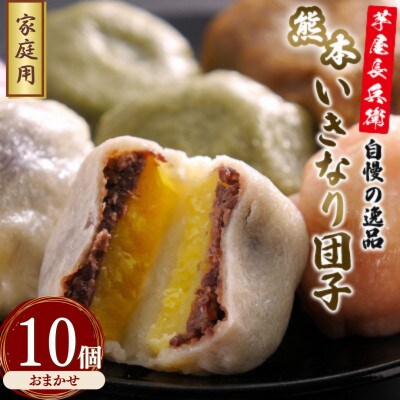 【家庭用】芋屋長兵衛自慢の逸品　熊本いきなり団子(訳あり)(5種) 10個セット