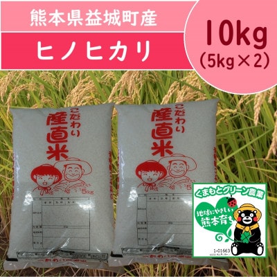 熊本県益城町産米 令和6年産「ヒノヒカリ」10kg(5kg×2袋)