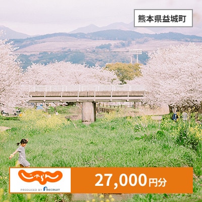 【じゃらんふるさと納税クーポン】 熊本県益城町でつかえる27,000円 クーポン
