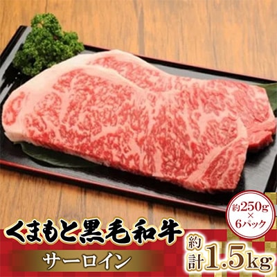 くまもと黒毛和牛サーロイン 250g×6パック　計1.5kg(益城町)