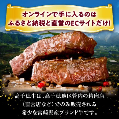 宮崎県産黒毛和牛A4等級以上 高千穂牛サーロインステーキ 250g×2枚 計500g