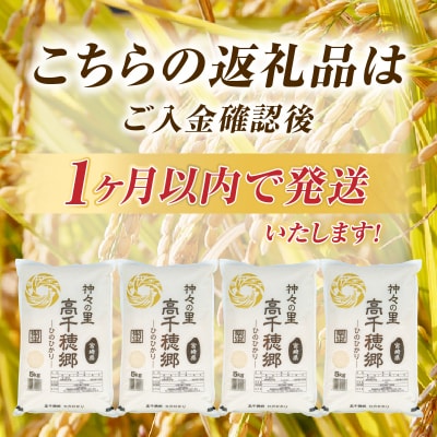 《令和7年産》JA高千穂地区 ひのひかり 20kg