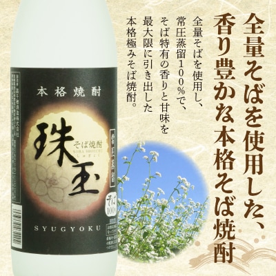 《飲み比べセット》本格そば焼酎 珠玉(しゅぎょく)900ml/1本+本格そば焼酎 刈干(かりぼし)