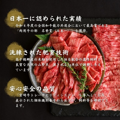 宮崎県産高千穂牛焼肉/ロース&上カルビ・すき焼き用/ロース・モモセット 計1kg