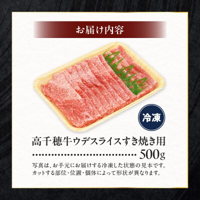 宮崎県産黒毛和牛高千穂牛ウデスライスすき焼き用 500g