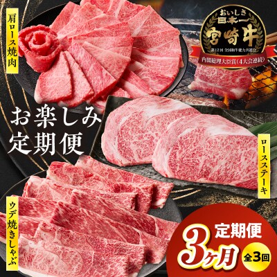 【3か月定期便】宮崎牛お楽しみ定期便