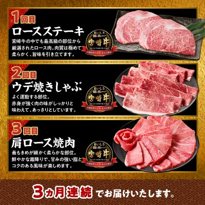 【3か月定期便】宮崎牛お楽しみ定期便