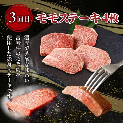 【3か月定期便】宮崎牛ステーキ定期便