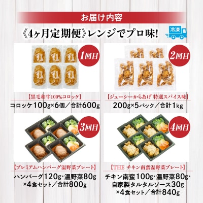 【4か月定期便】レンジでプロ味!定期便