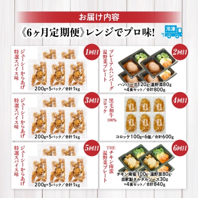 【6か月定期便】レンジでプロ味!定期便