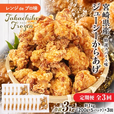 【3か月定期便】レンジでプロ味!からあげ3か月定期便