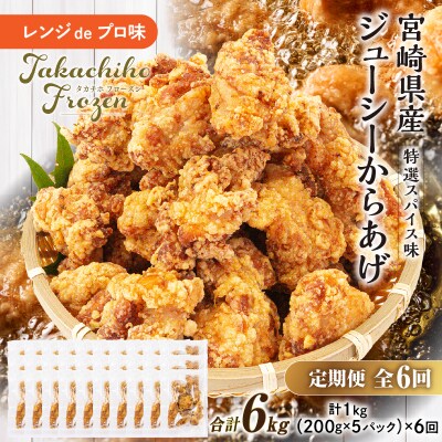 【6か月定期便】レンジでプロ味!からあげ6か月定期便