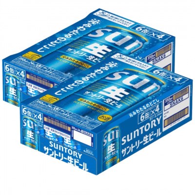 【毎月定期便】サントリー生ビール 350ml　2ケース 計48本 【熊本・阿蘇ブルワリー産】全6回