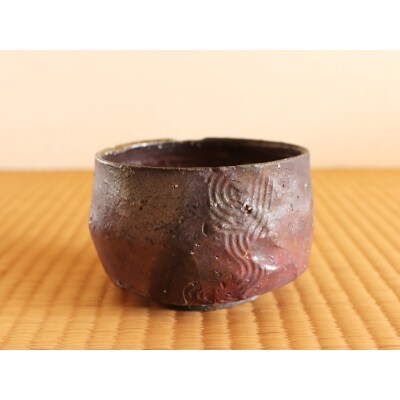 備前焼　茶碗(桐箱付き・一点もの)ty-021