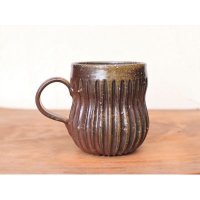 備前焼 コーヒーカップ(鎬)　c11-036
