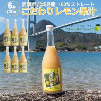 愛媛　ブルーレモンファームのレモン果汁　720ml×6本セット