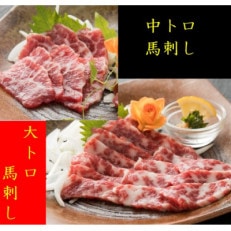 大トロ・中トロ馬刺しセット 計600g(各300g)(玉名市)