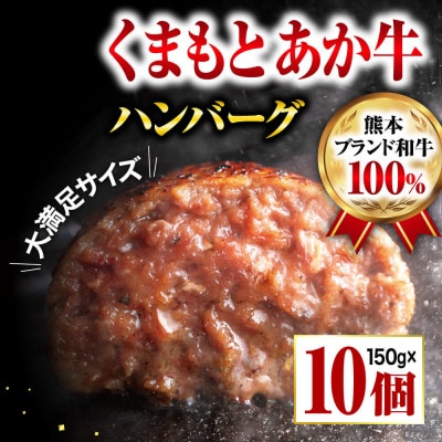 【さとふる限定】くまもとあか牛ハンバーグ150gx10個　熊本県玉名市