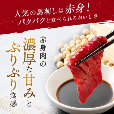 熊本国産 馬刺し 赤身ブロック 900g　専用タレ付(玉名市)