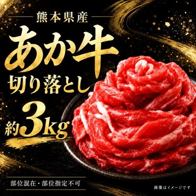 本場熊本産!あか牛 切り落とし 約3kg(玉名市)