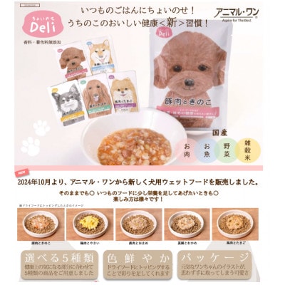 【ふるさと納税】ちょいのせDeli 5種×各2袋セット【犬用フード】(玉名市)