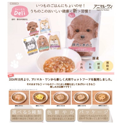 【ふるさと納税】ちょいのせDeli 5種×各3袋セット【犬用フード】(玉名市)