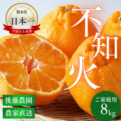 【ご家庭用】後藤農園の不知火(しらぬい)ジューシー濃厚な甘み　約8kg(玉名市)