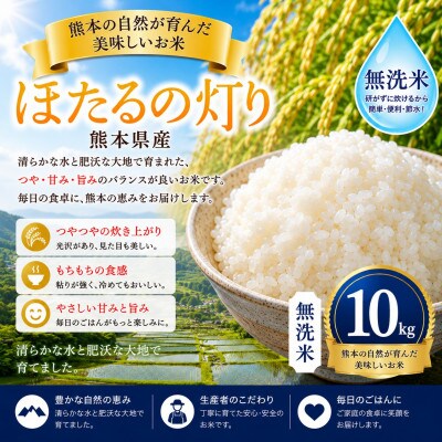【熊本県産】 ほたるの灯り 無洗米 10kg