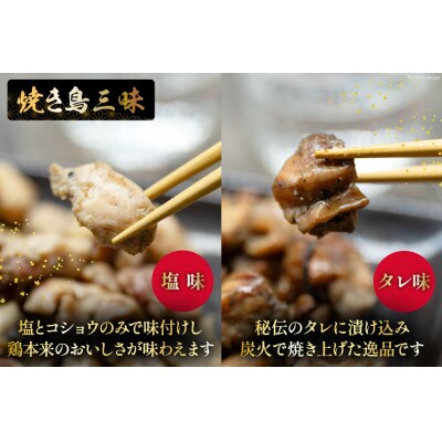 【毎月定期便】焼き鳥三昧 塩味(4袋)・タレ味(2袋)セット全12回
