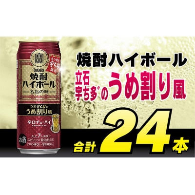 タカラ「焼酎ハイボール」〈立石宇ち多゛うめ割り風〉500ml　24本