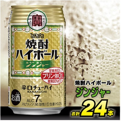 【毎月定期便】タカラ「焼酎ハイボール」<ジンジャー>　350ml　24本入　SAJ353　全3回