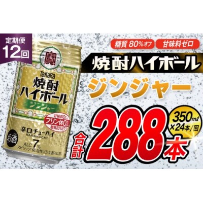 【毎月定期便】タカラ「焼酎ハイボール」<ジンジャー>　350ml　24本入　SAJ355　全12回