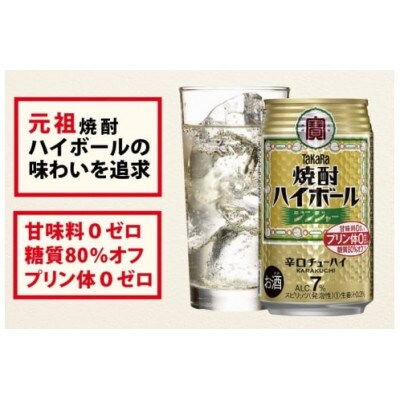 【毎月定期便】タカラ「焼酎ハイボール」<ジンジャー>　350ml　24本入　SAJ355　全12回