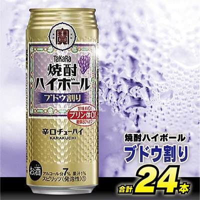 【毎月定期便】タカラ「焼酎ハイボール」<ブドウ割り>　500ml　24本入　SAJ398　全3回