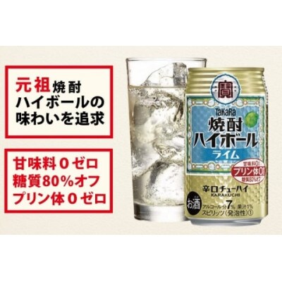 【毎月定期便】タカラ「焼酎ハイボール」<ライム>　500ml　24本入　SAJ409　全12回