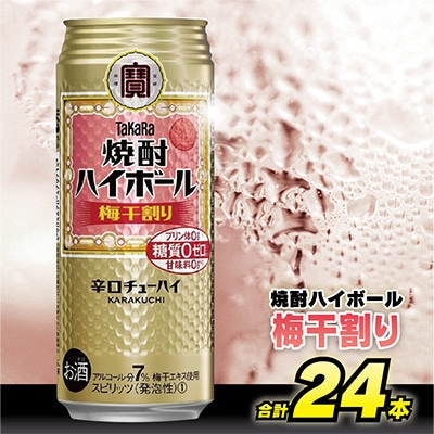 【毎月定期便】タカラ「焼酎ハイボール」<梅干し割り>　500ml　24本入　SAJ411　全6回