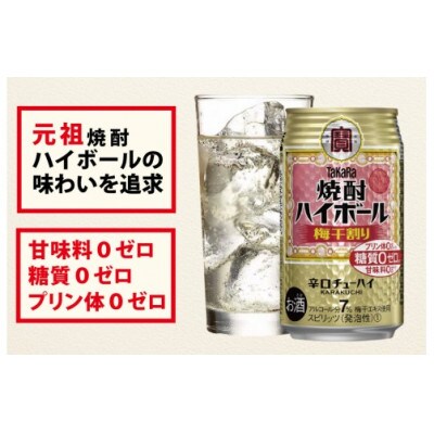 【毎月定期便】タカラ「焼酎ハイボール」<梅干し割り>　500ml　24本入　SAJ411　全6回