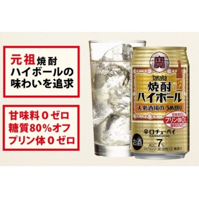 【毎月定期便】タカラ「焼酎ハイボール」<大衆酒場のうめ割り>350ml24本入　SAJ367全12回