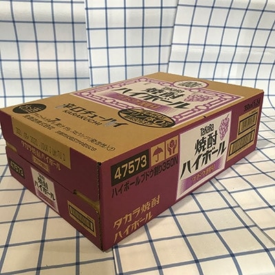 【毎月定期便】タカラ「焼酎ハイボール」<ブドウ割り>　350ml24本入　SAJ347　全3回