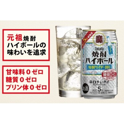 【毎月定期便】タカラ「焼酎ハイボール」5%<特製サイダー割り>350ml24本入　SAJ378全6回