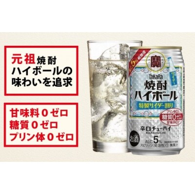 【毎月定期便】「焼酎ハイボール」5%<特製サイダー割り>350ml24本入　SAJ379　全12回