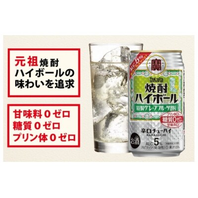 【毎月定期便】「焼酎ハイボール」5%〈特製グレープフルーツ割り〉500ml24本SAJ430全12回