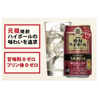 【毎月定期便】「焼酎ハイボール」〈立石宇ち多゛うめ割り風〉500ml24本　SAJ421全12回
