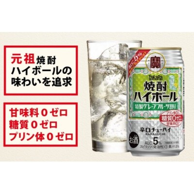 【毎月定期便】「焼酎ハイボール」5%〈特製グレープフルーツ割り〉350ml24本　SAJ381全6回
