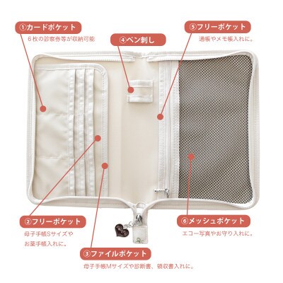 マルチケース(ファスナータイプ)サークルフラワー サックス Rモデル 1個